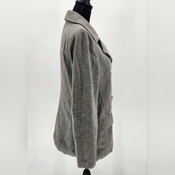 Abercrombie & Fitch Wool Peacoat Gray M  Clean Girl , Winter , Casual Coat - Picture 2 of 6